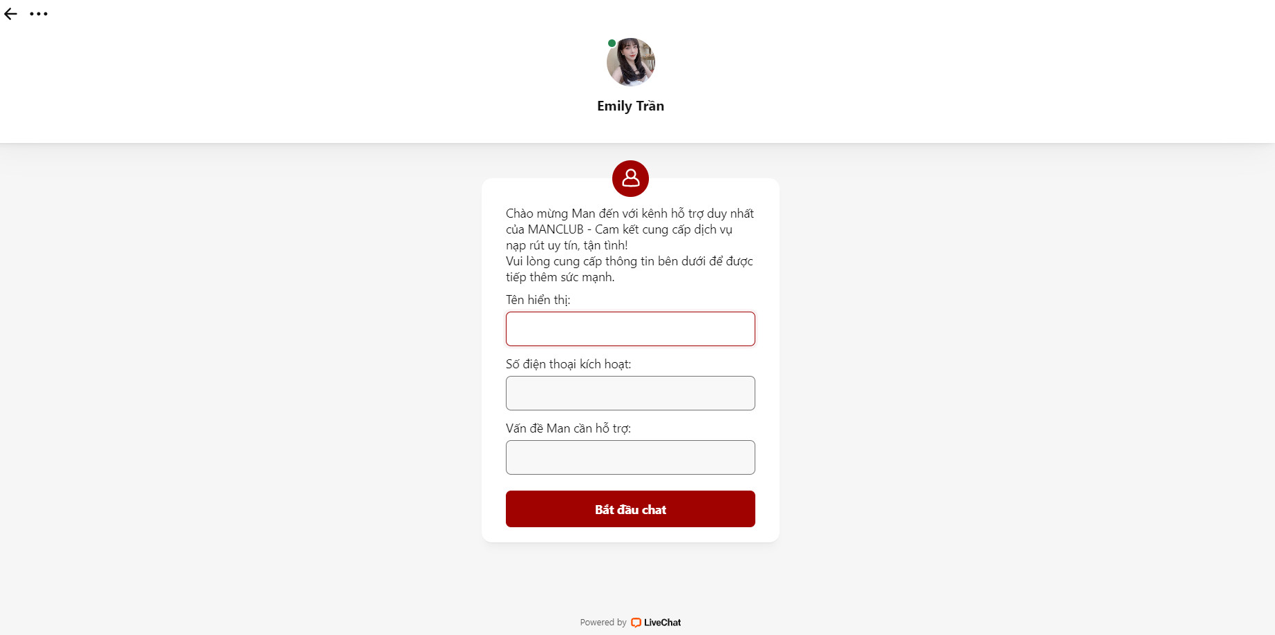 Hệ thống hỗ trợ lấy lại mật khẩu
